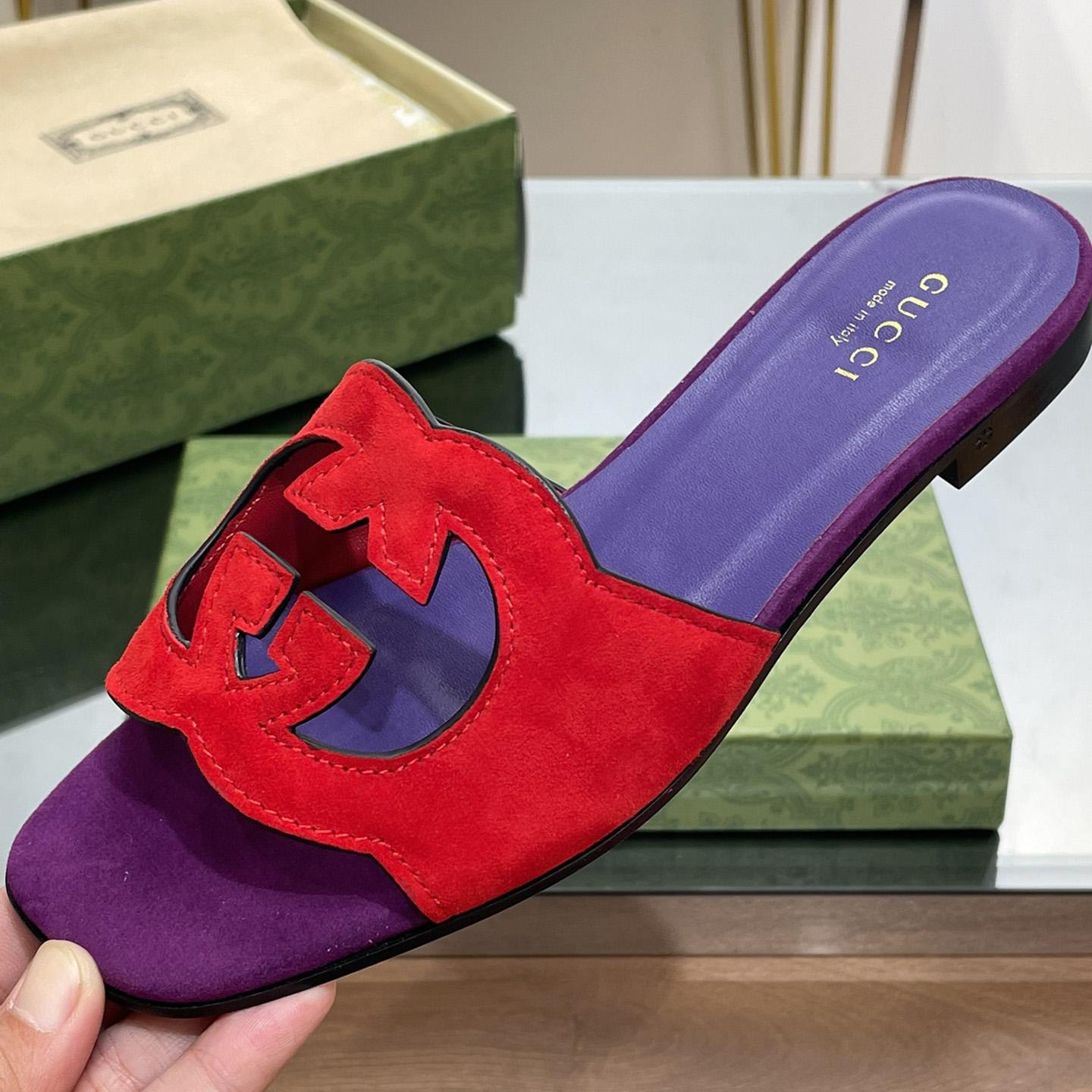 Gucci Women's Interlocking G Cut-out Slide Sandal - DopestKickz