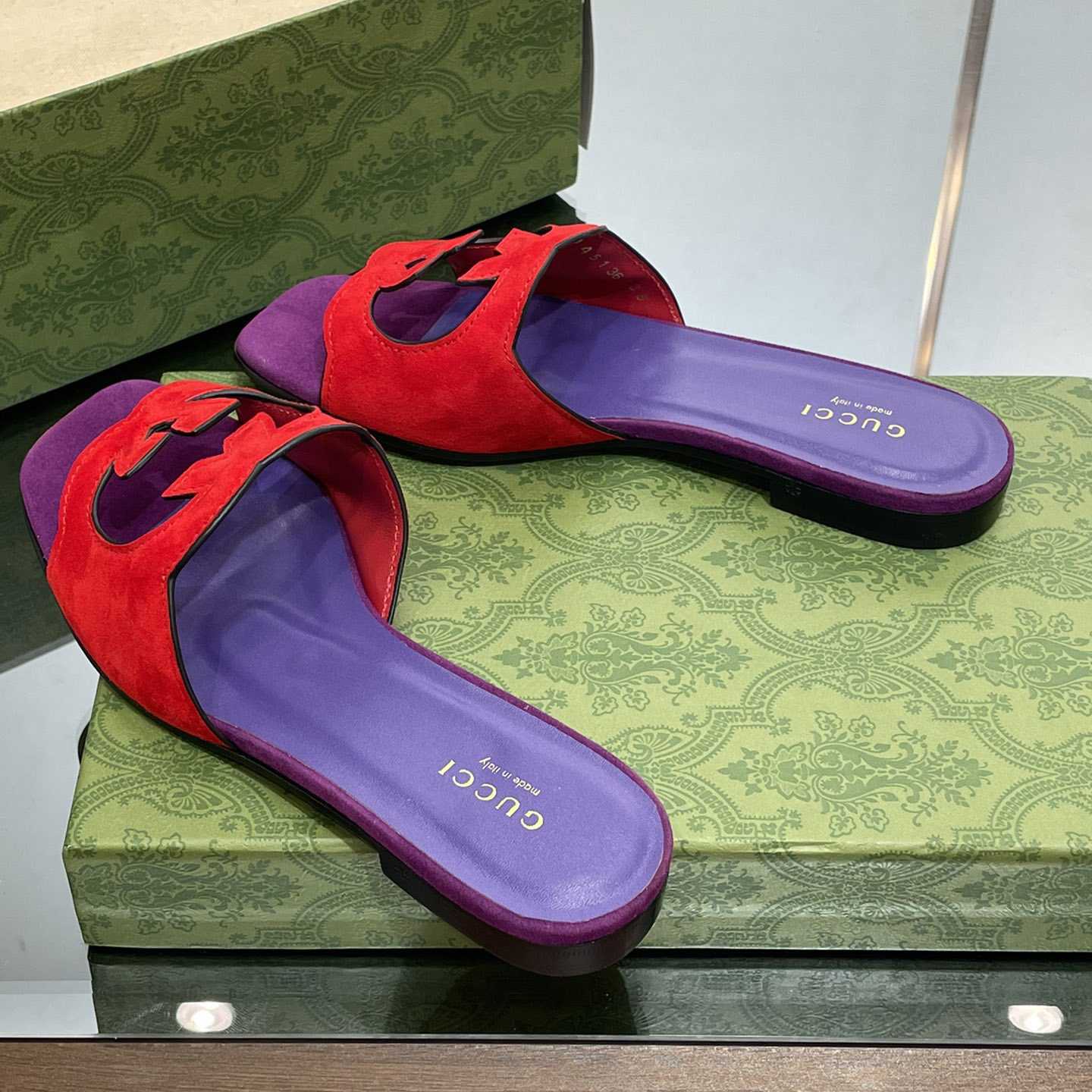 Gucci Women's Interlocking G Cut-out Slide Sandal - DopestKickz