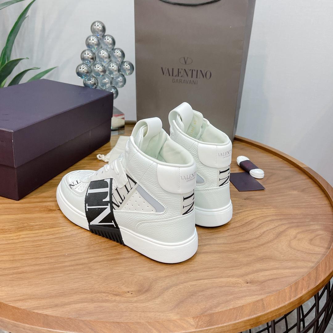 Valenti Mid-top Calfskin VL7N Sneaker With Bands - DopestKickz