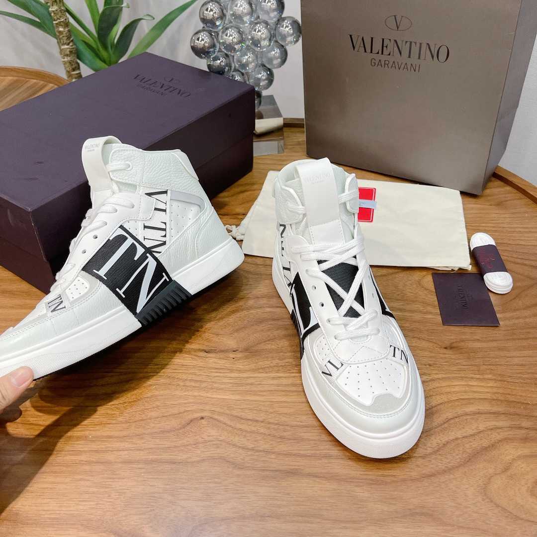 Valenti Mid-top Calfskin VL7N Sneaker With Bands - DopestKickz