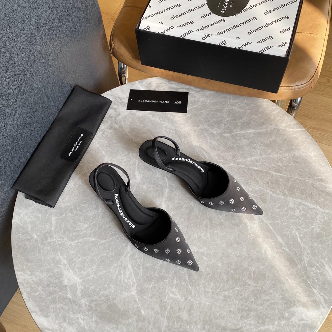 Alexander Wang Delphine 65 Slingback In Crystal Satin - DopestKickz