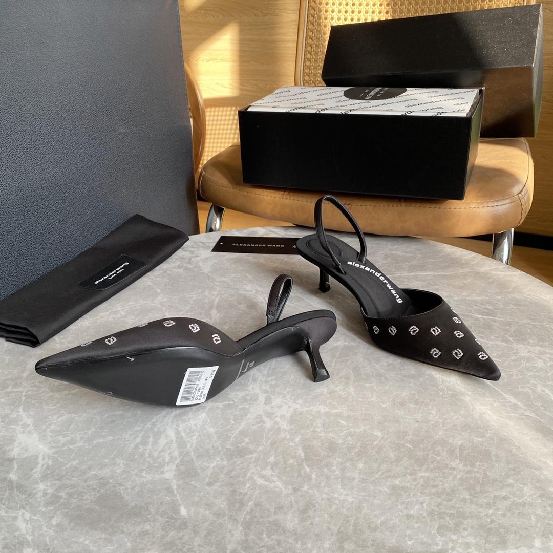 Alexander Wang Delphine 65 Slingback In Crystal Satin - DopestKickz