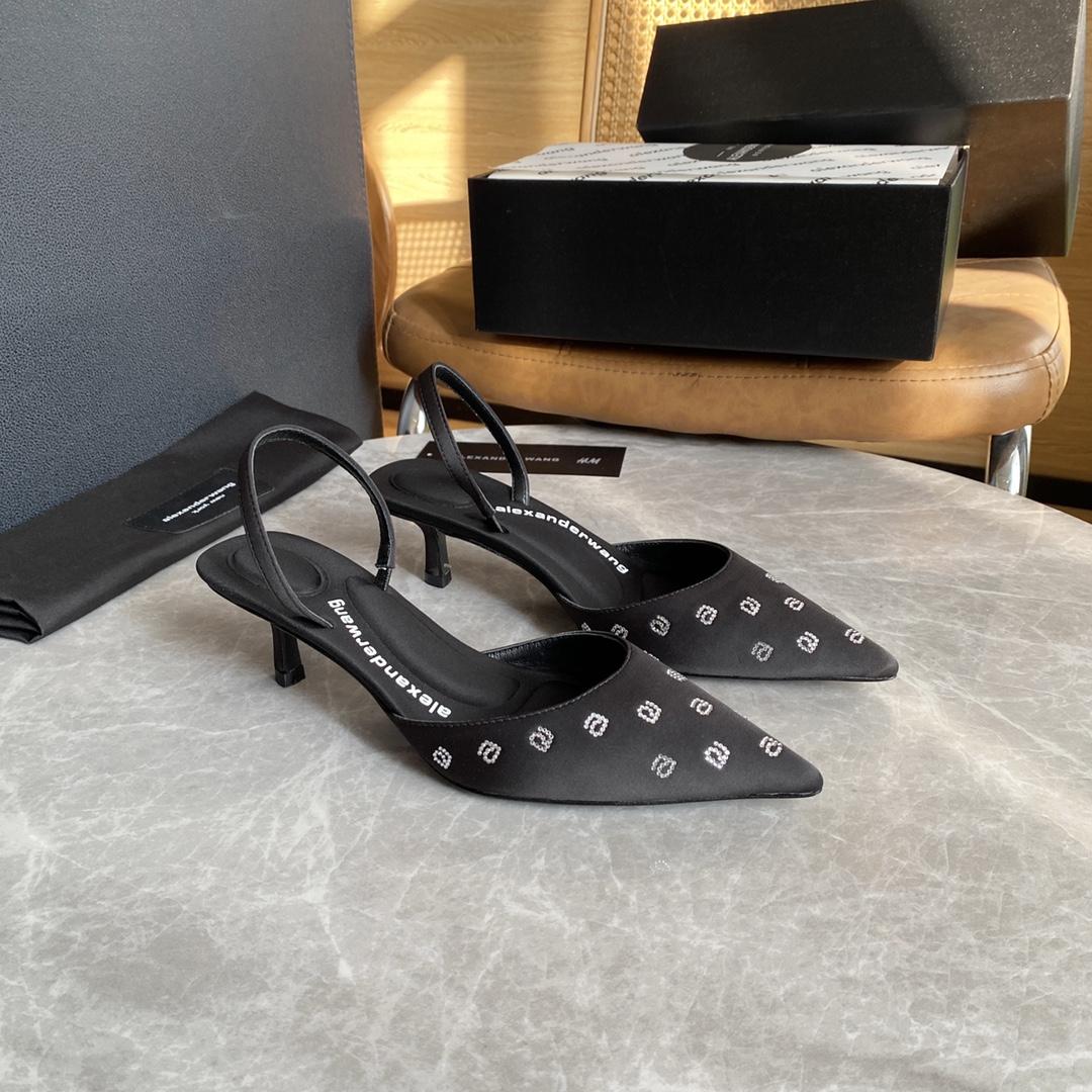 Alexander Wang Delphine 65 Slingback In Crystal Satin - DopestKickz