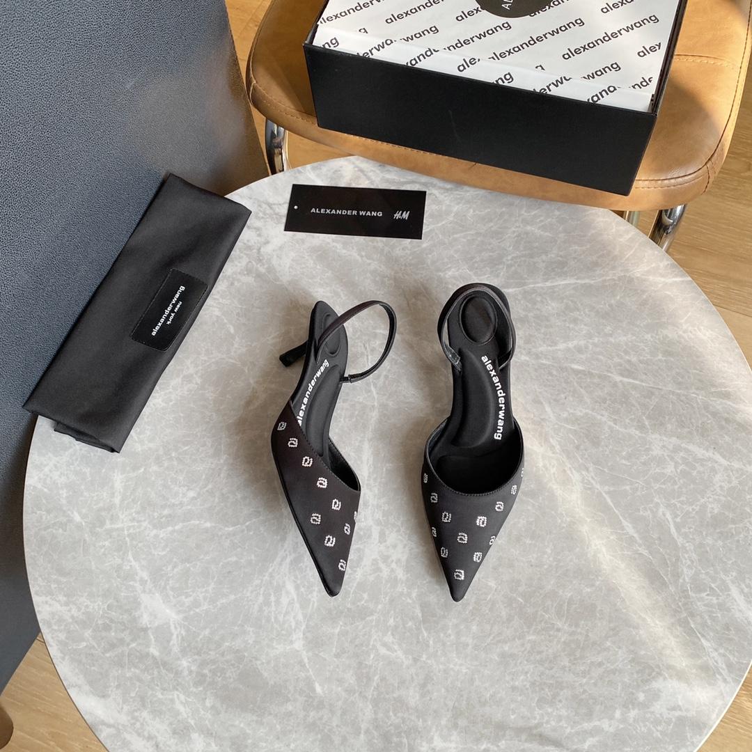 Alexander Wang Delphine 65 Slingback In Crystal Satin - DopestKickz