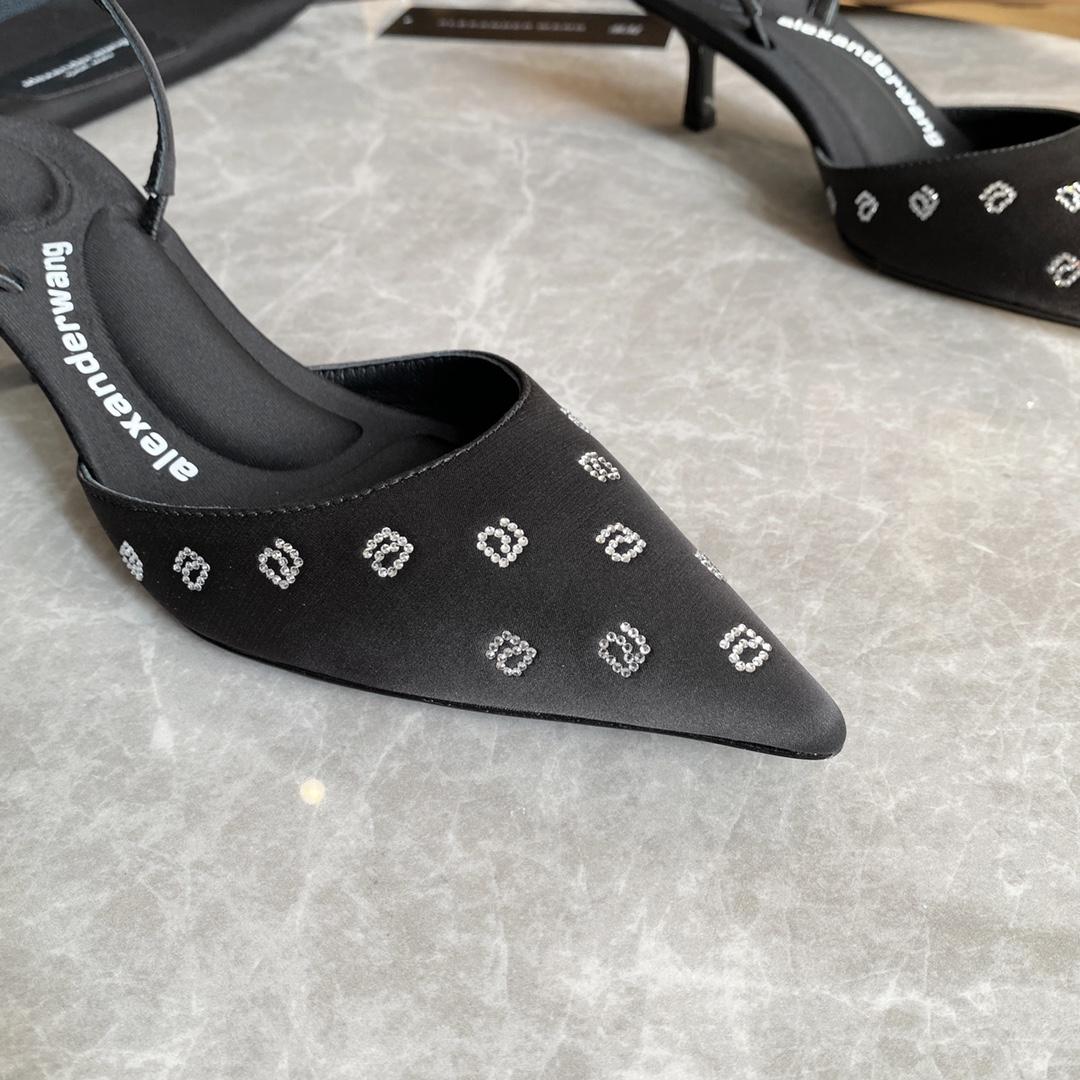 Alexander Wang Delphine 65 Slingback In Crystal Satin - DopestKickz