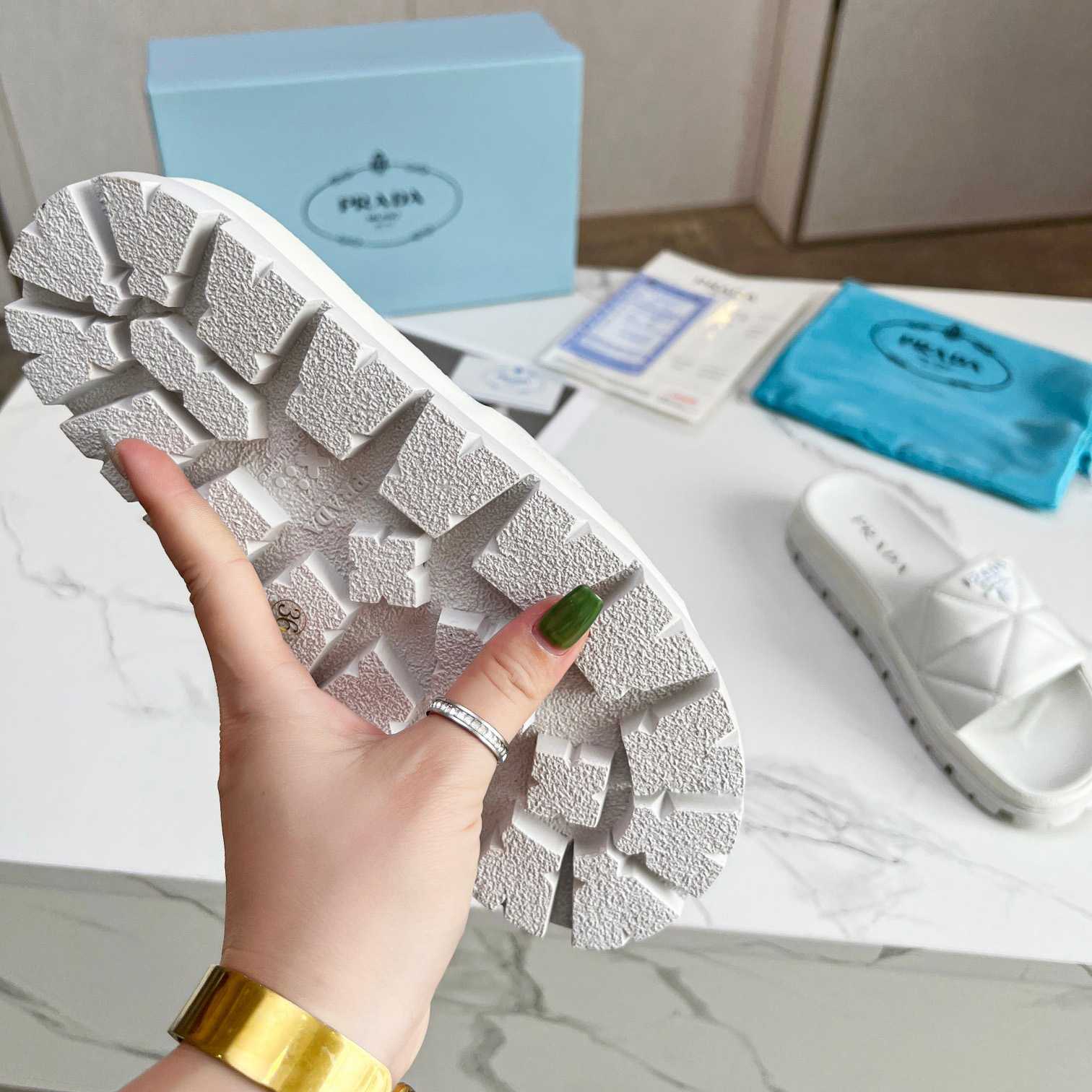 Prada Quilted Nappa Leather Slides - DopestKickz