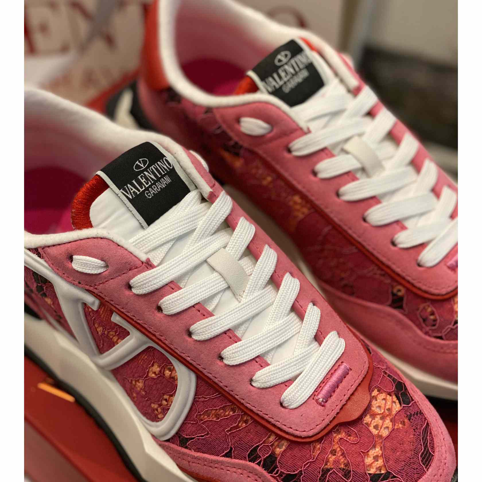 Valenti  Lace And Mesh Lacerunner Sneaker  - DopestKickz