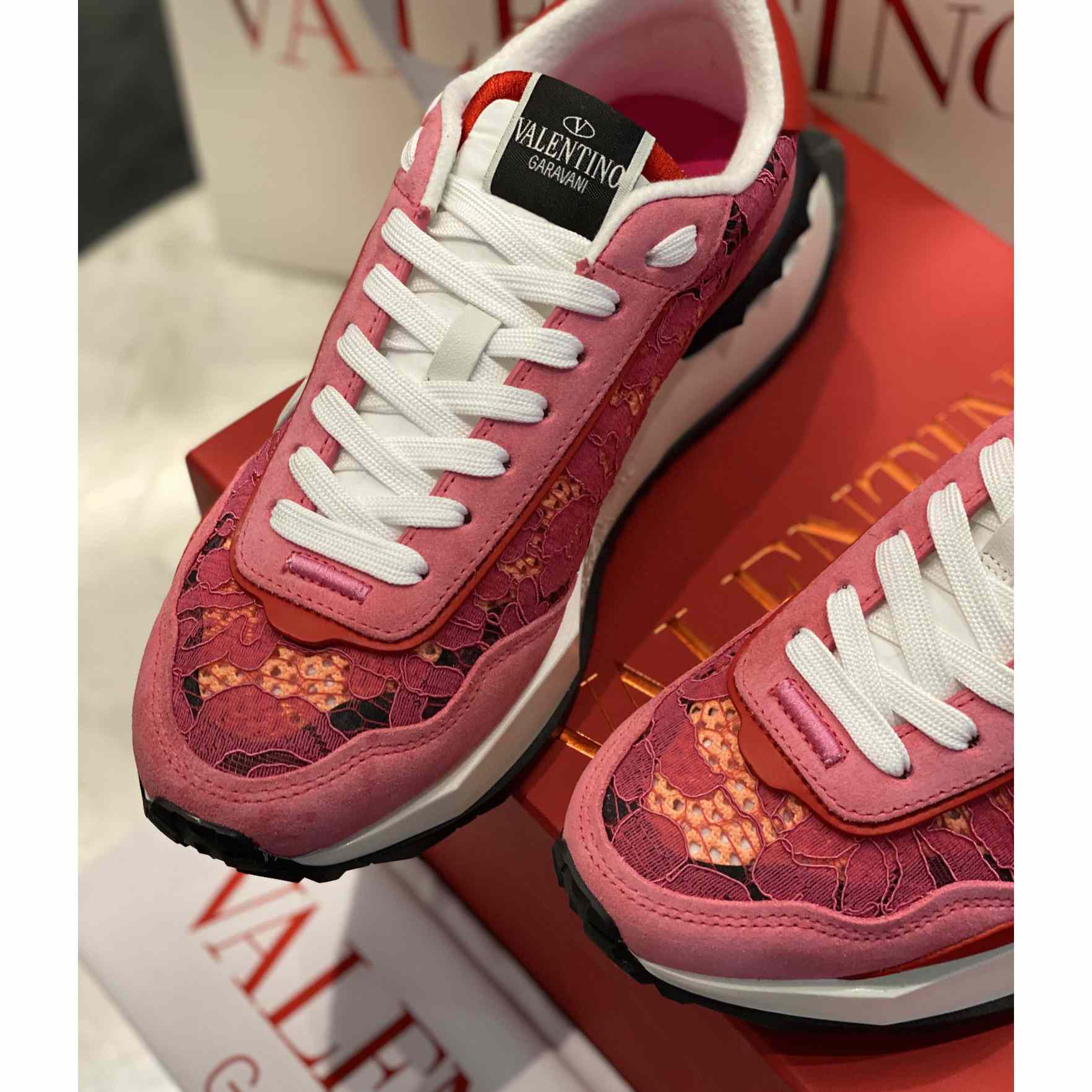 Valenti  Lace And Mesh Lacerunner Sneaker  - DopestKickz