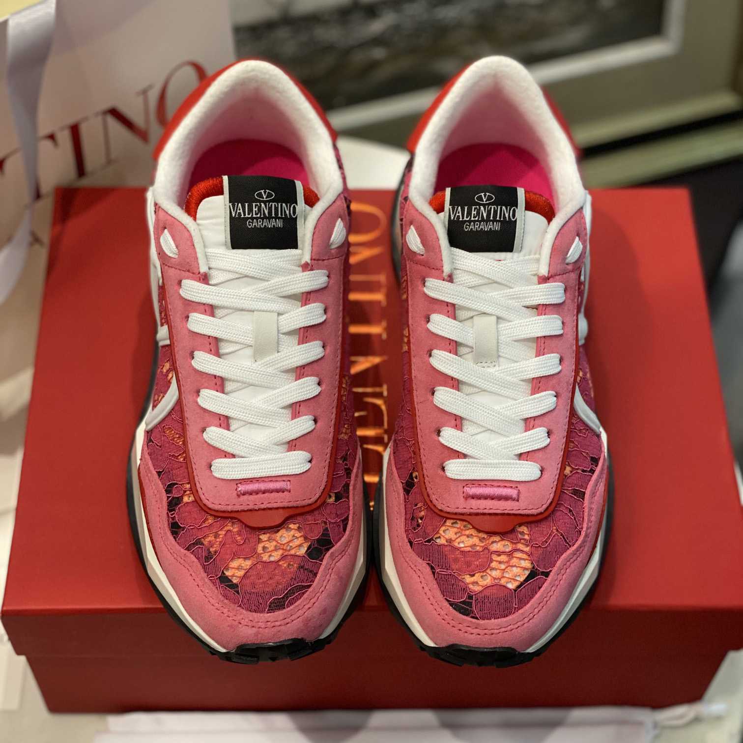 Valenti  Lace And Mesh Lacerunner Sneaker  - DopestKickz