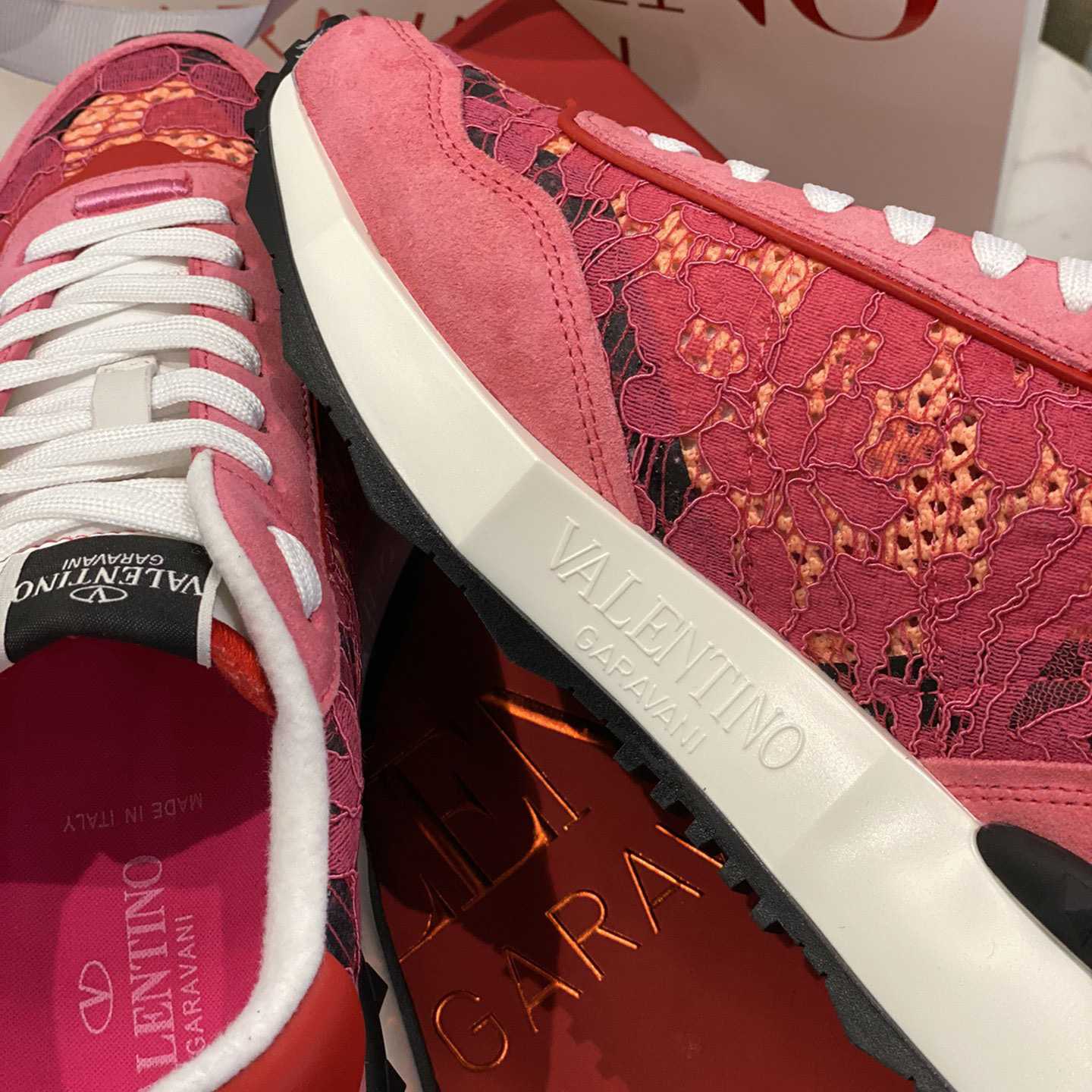 Valenti  Lace And Mesh Lacerunner Sneaker  - DopestKickz