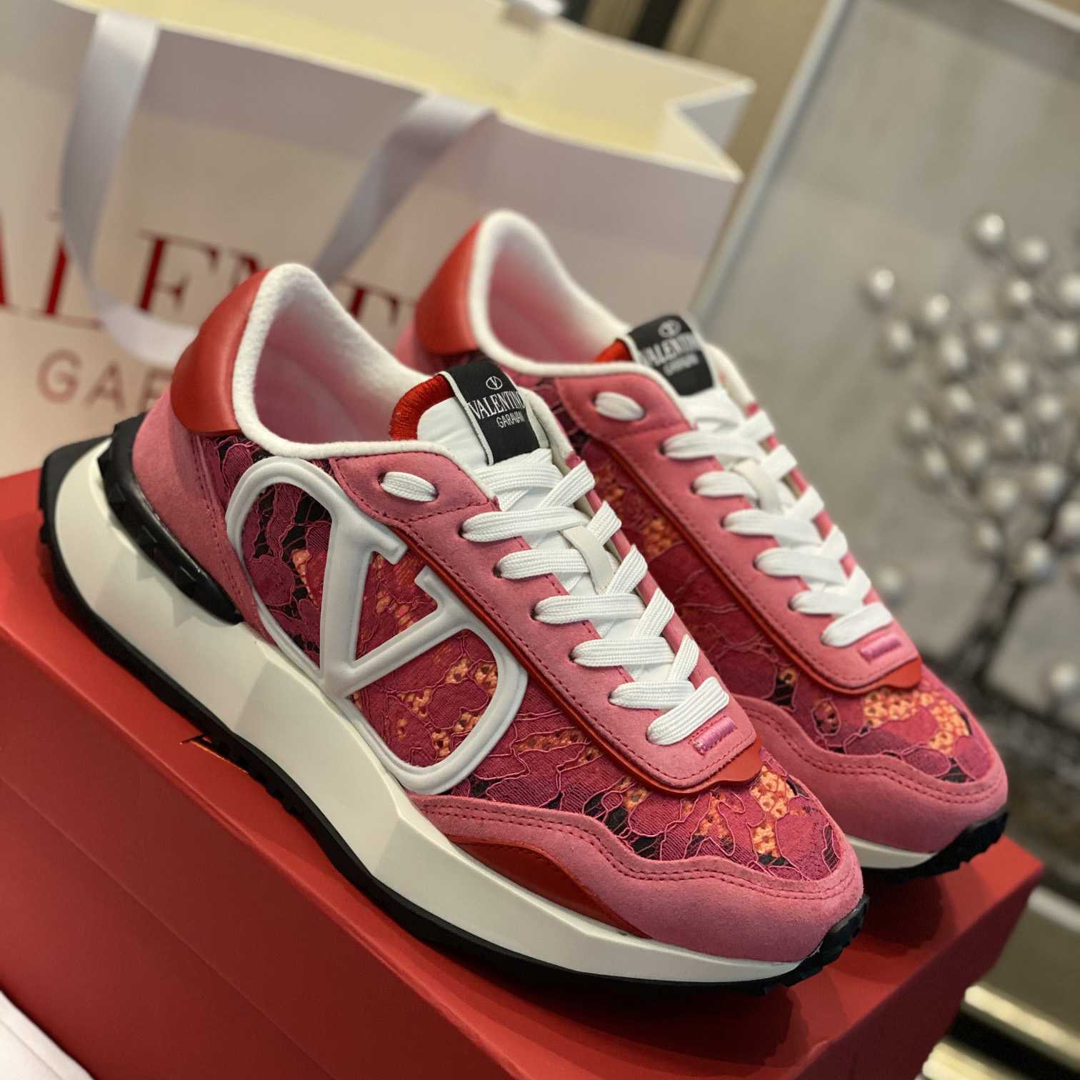 Valenti  Lace And Mesh Lacerunner Sneaker  - DopestKickz