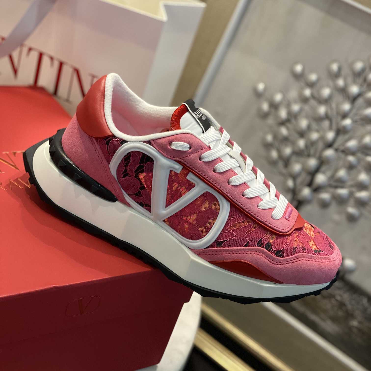 Valenti  Lace And Mesh Lacerunner Sneaker  - DopestKickz