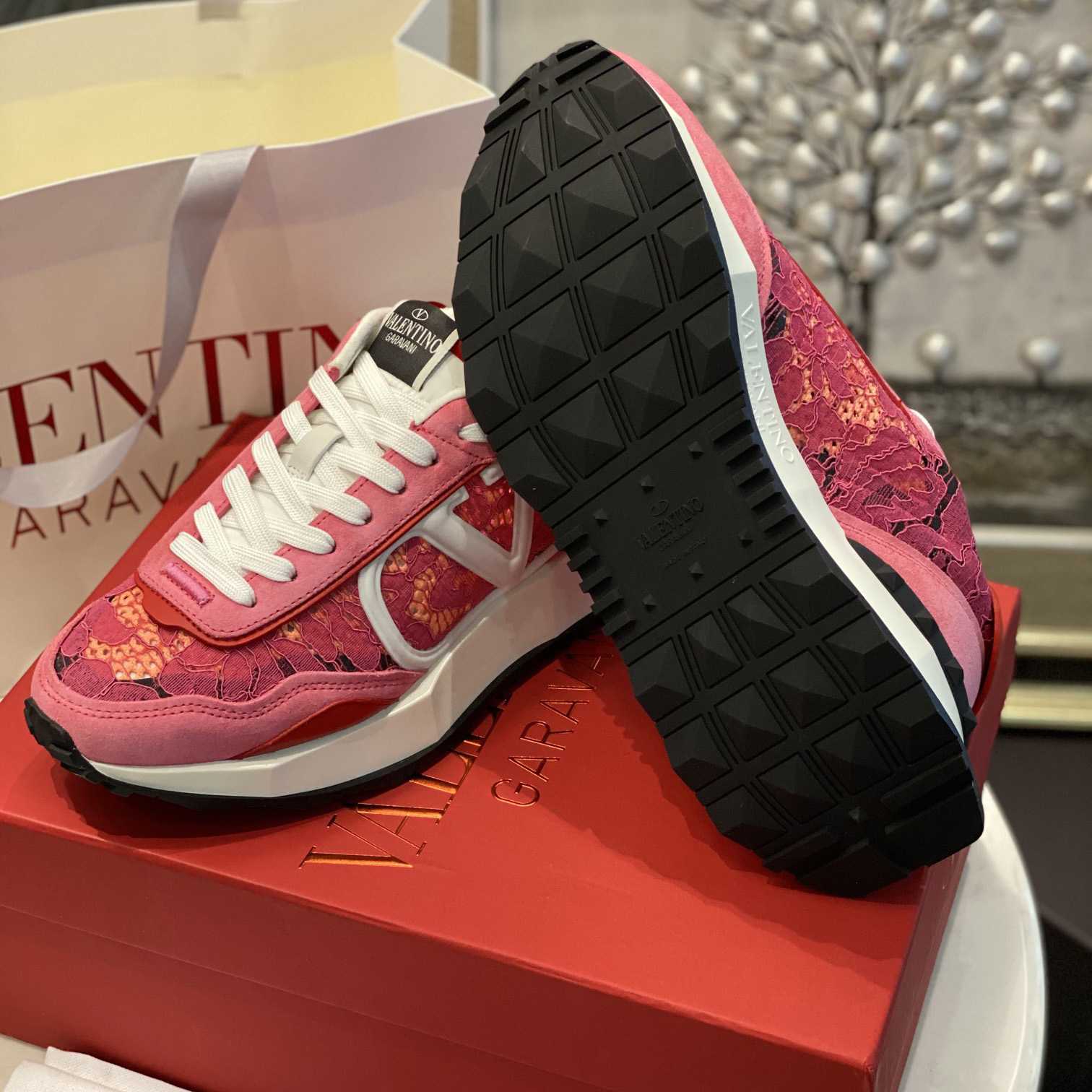 Valenti  Lace And Mesh Lacerunner Sneaker  - DopestKickz