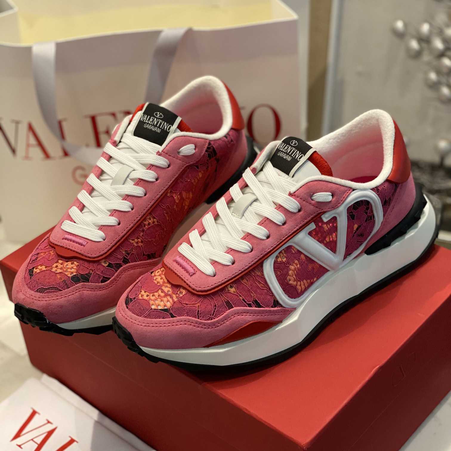 Valenti  Lace And Mesh Lacerunner Sneaker  - DopestKickz