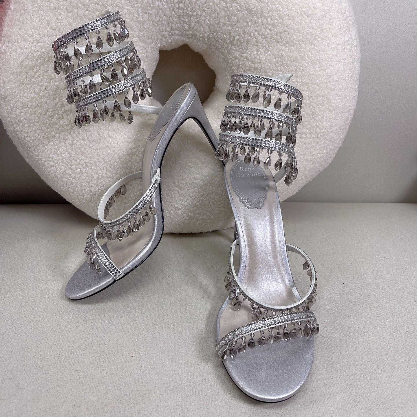 Rene Caovilla Elegant Evening Sandals Chandelier - DopestKickz