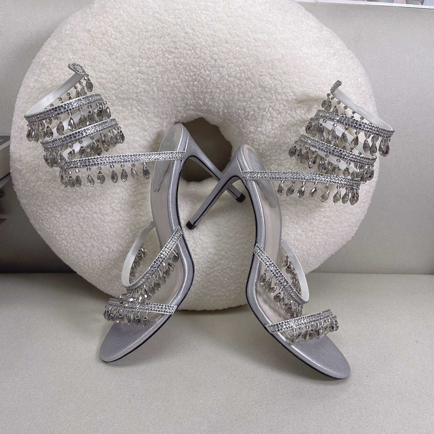 Rene Caovilla Elegant Evening Sandals Chandelier - DopestKickz