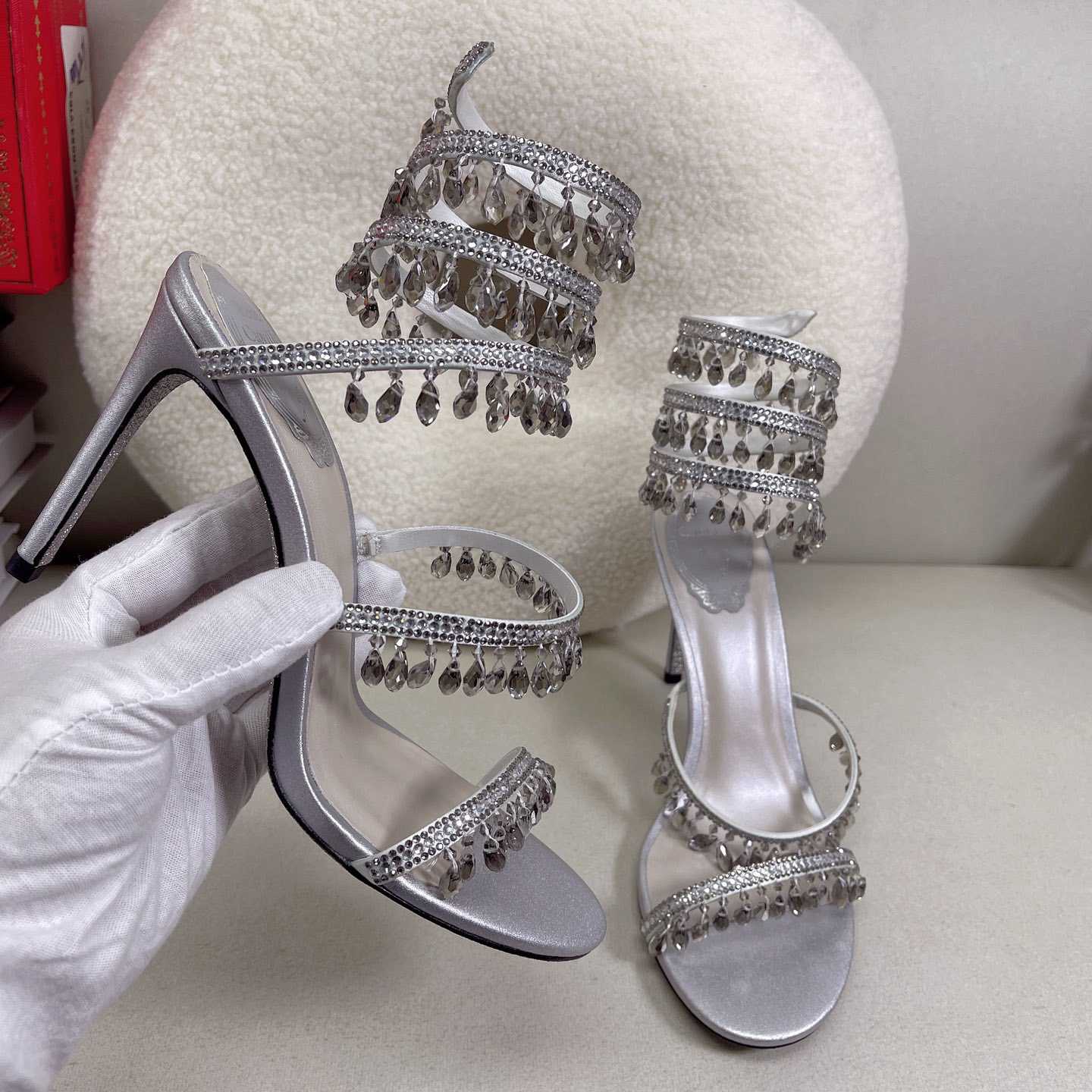 Rene Caovilla Elegant Evening Sandals Chandelier - DopestKickz