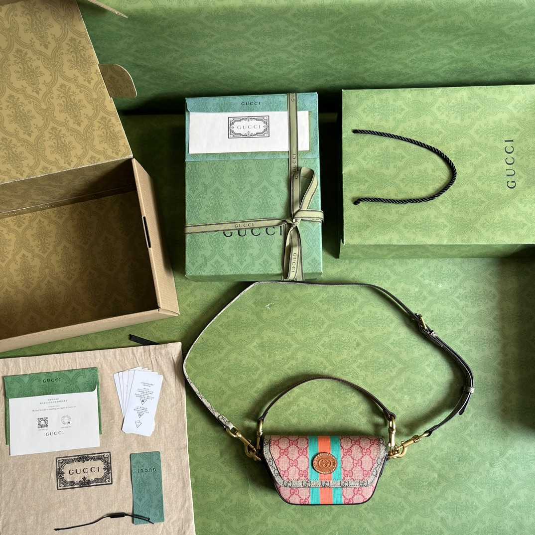 Gucci GG Top Handle Mini Bag With Web(13-18*10-4.5cm) - DopestKickz