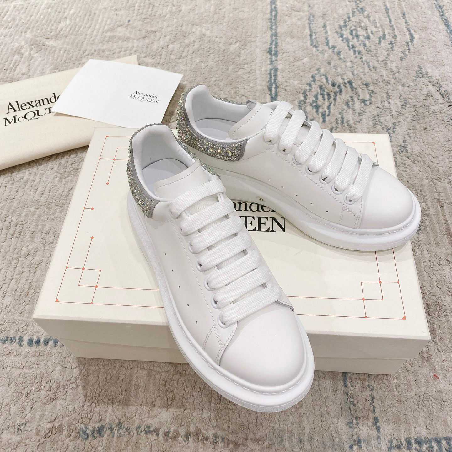 Alexander Mqueen Oversized Sneaker In White - DopestKickz