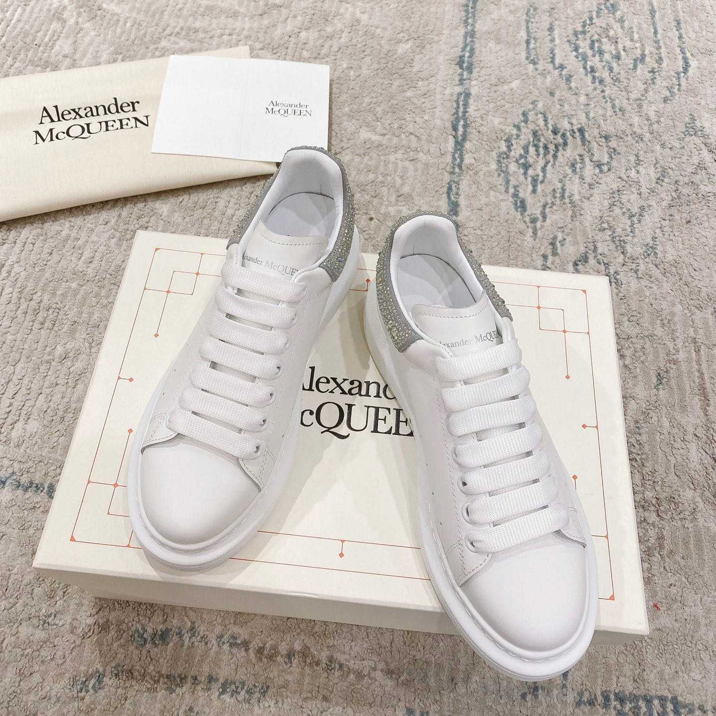 Alexander Mqueen Oversized Sneaker In White - DopestKickz