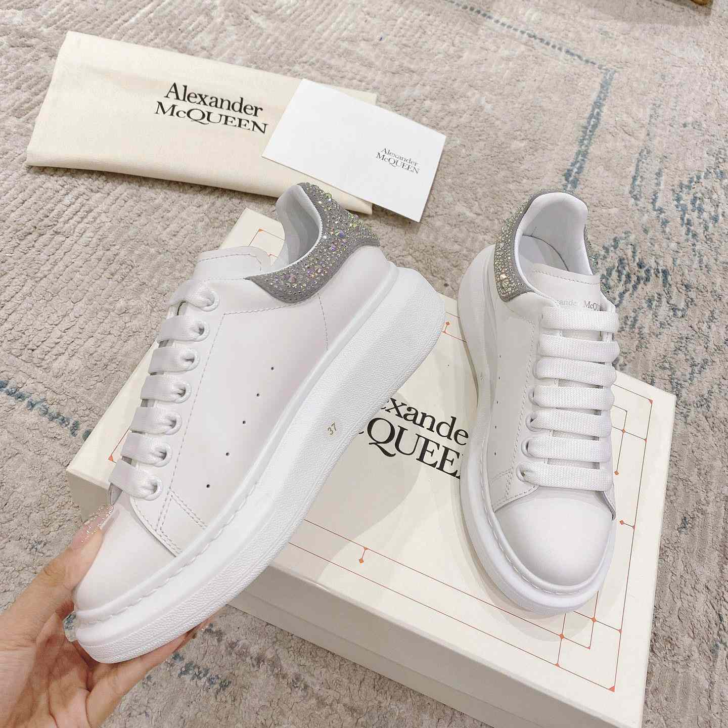 Alexander Mqueen Oversized Sneaker In White - DopestKickz