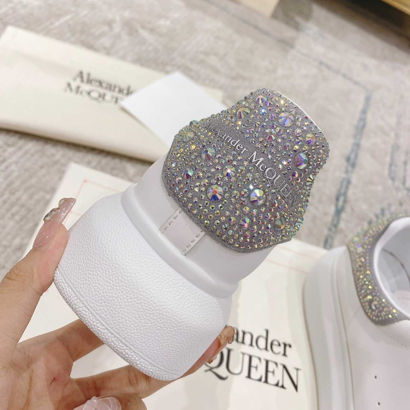 Alexander Mqueen Oversized Sneaker In White - DopestKickz