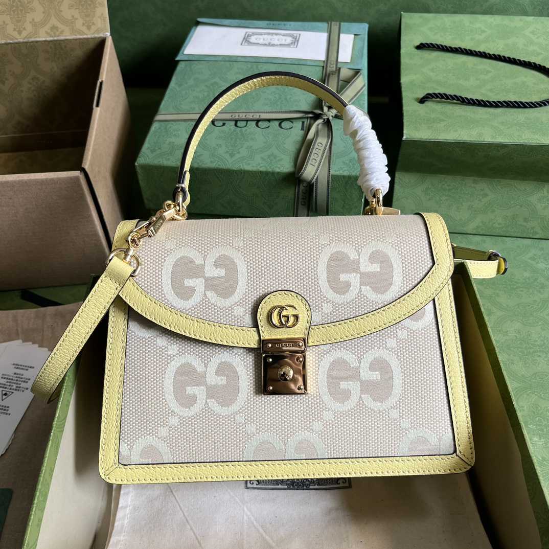 Gucci Ophidia Jumbo GG Top Handle Bag(25-17.5-7cm) - DopestKickz