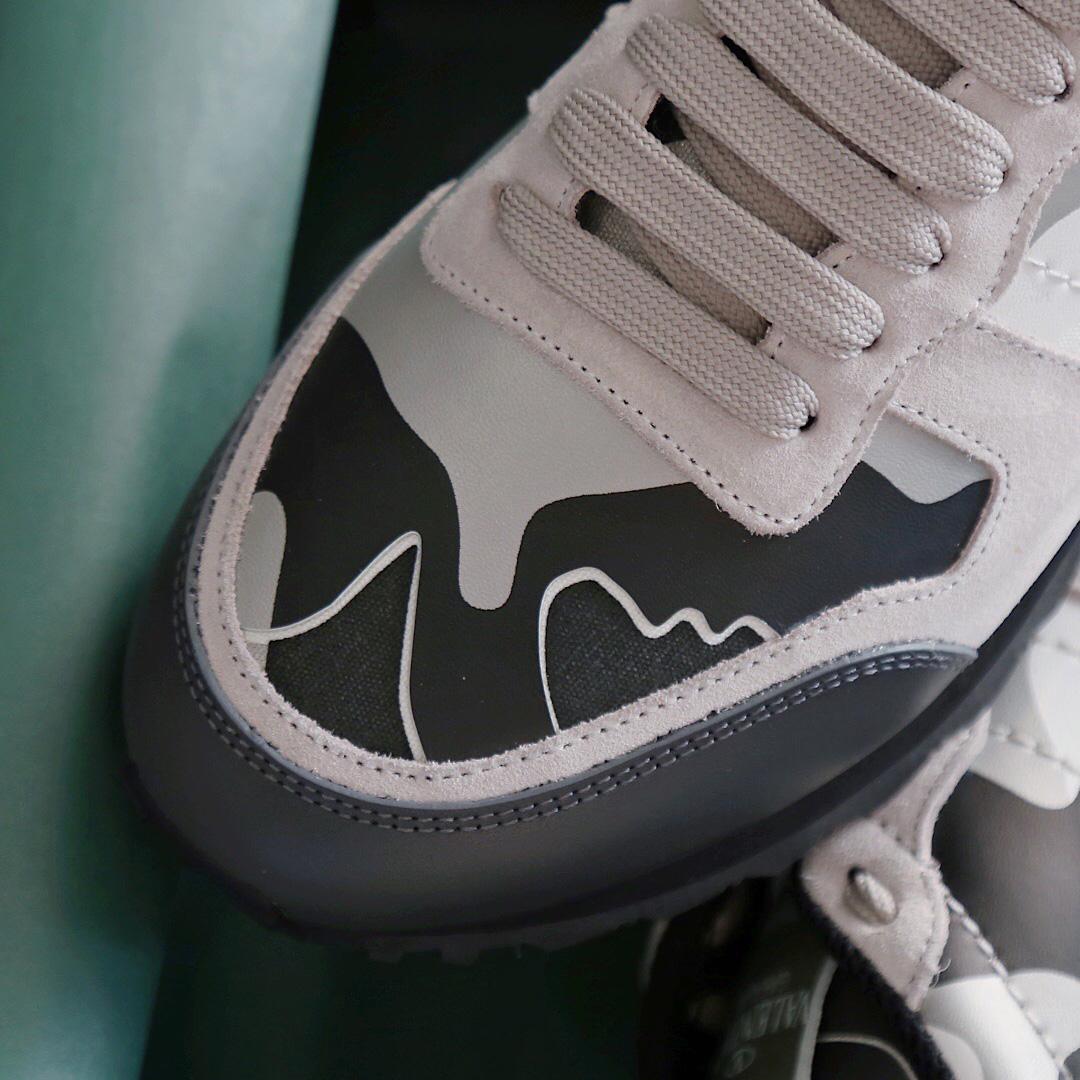 Valenti  Garavani Black & Gray Rockrunner Sneakers - DopestKickz