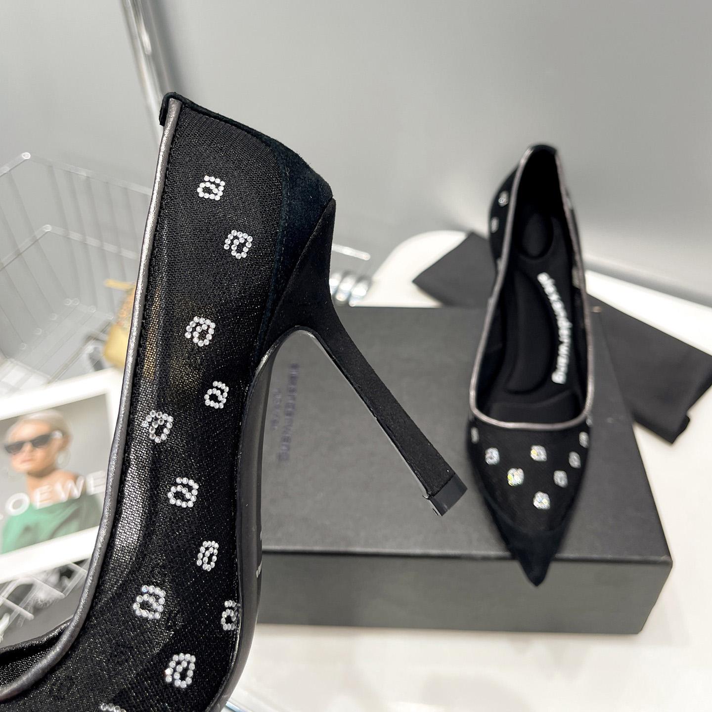 Alexander Wang Delphine 105 Pump In Mesh/Crystal - DopestKickz