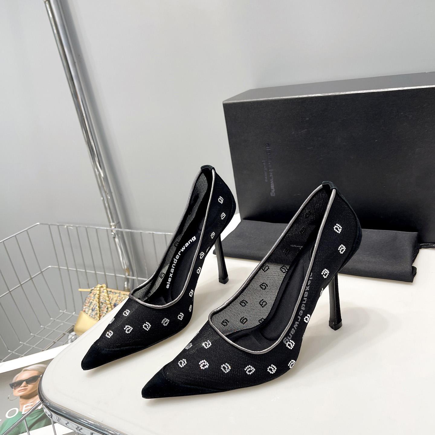 Alexander Wang Delphine 105 Pump In Mesh/Crystal - DopestKickz