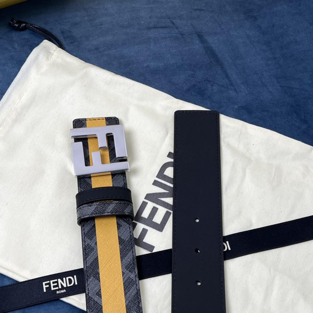 Fendi Reversible Black Leather Belt  - DopestKickz