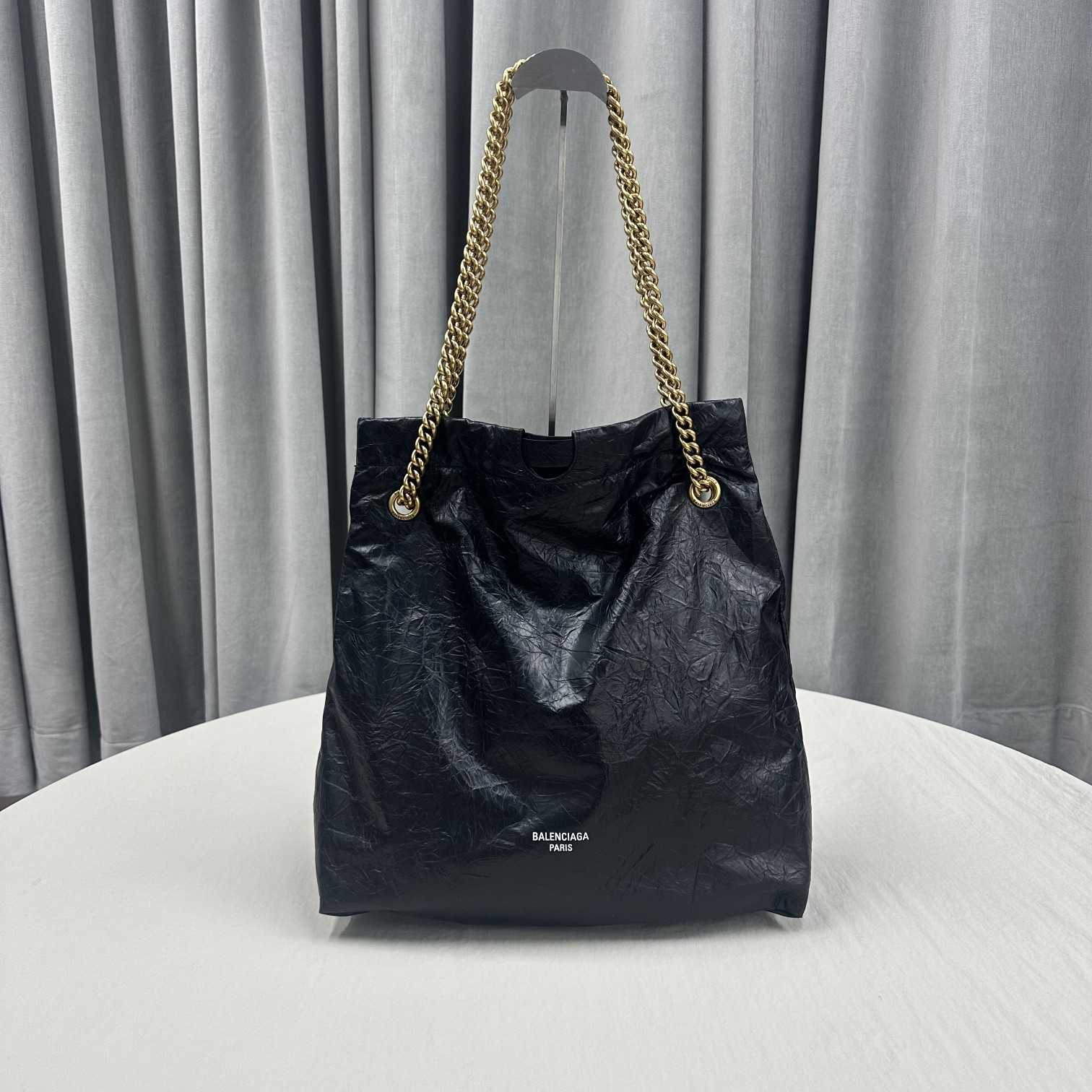 Balenciaga Women's Crush Medium Tote Bag In Black(39-46-14cm) - DopestKickz