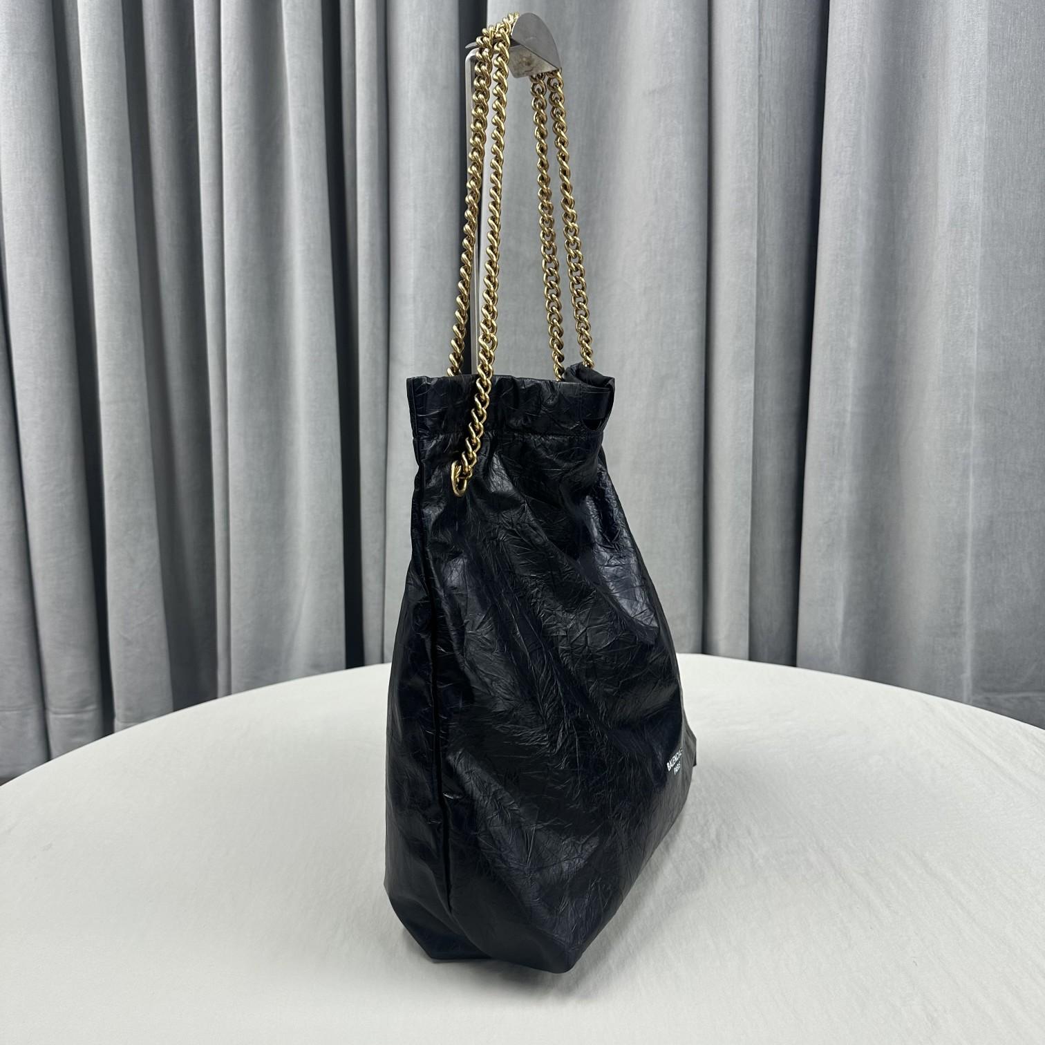 Balenciaga Women's Crush Medium Tote Bag In Black(39-46-14cm) - DopestKickz