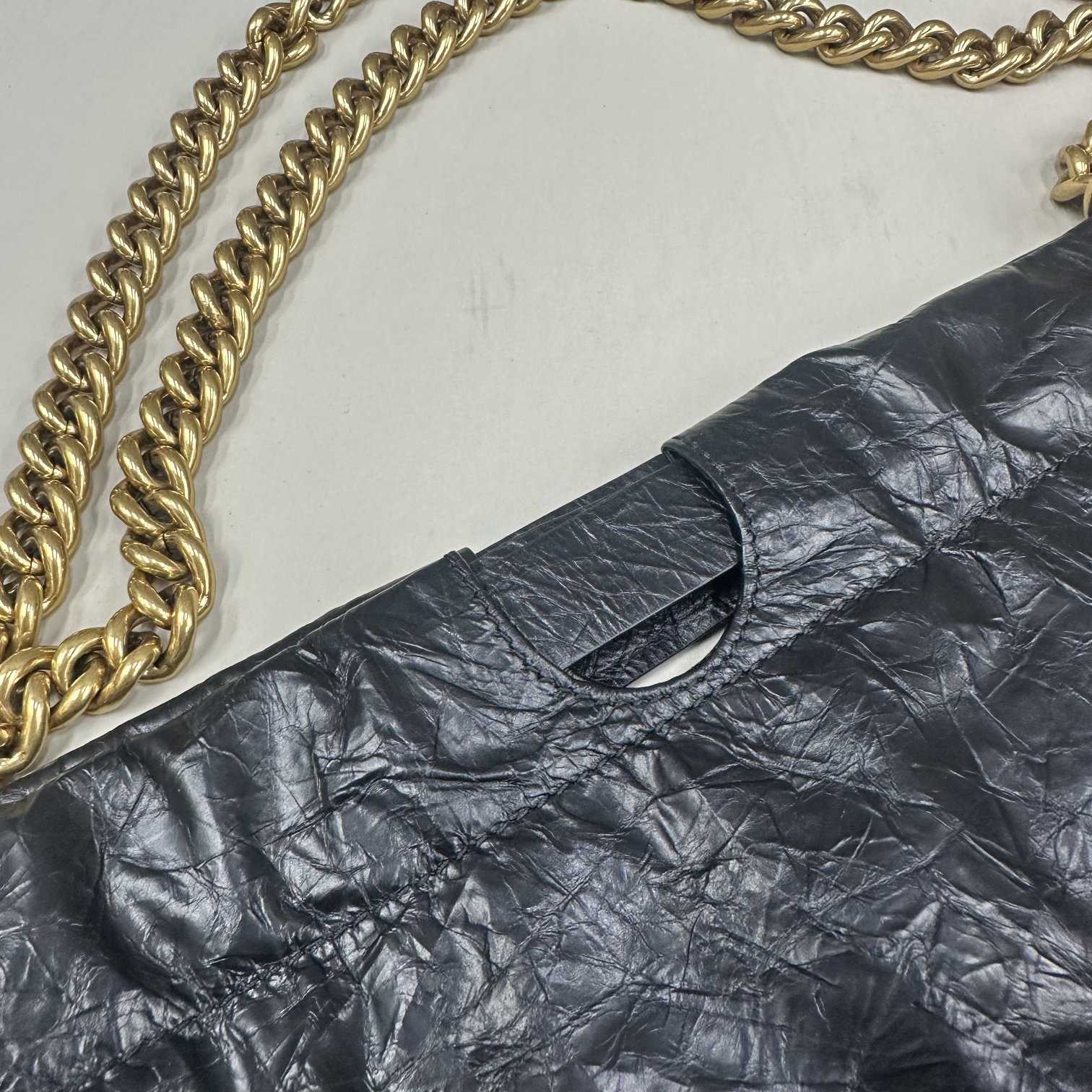 Balenciaga Women's Crush Medium Tote Bag In Black(39-46-14cm) - DopestKickz