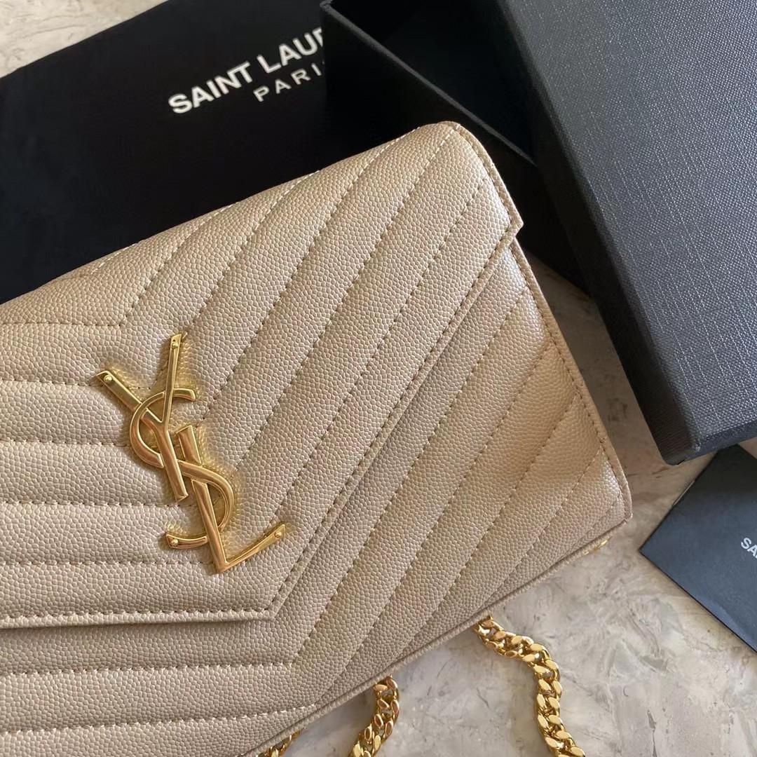 Saint Laurent Leather Shoulder Bag(22-14-4cm) - DopestKickz