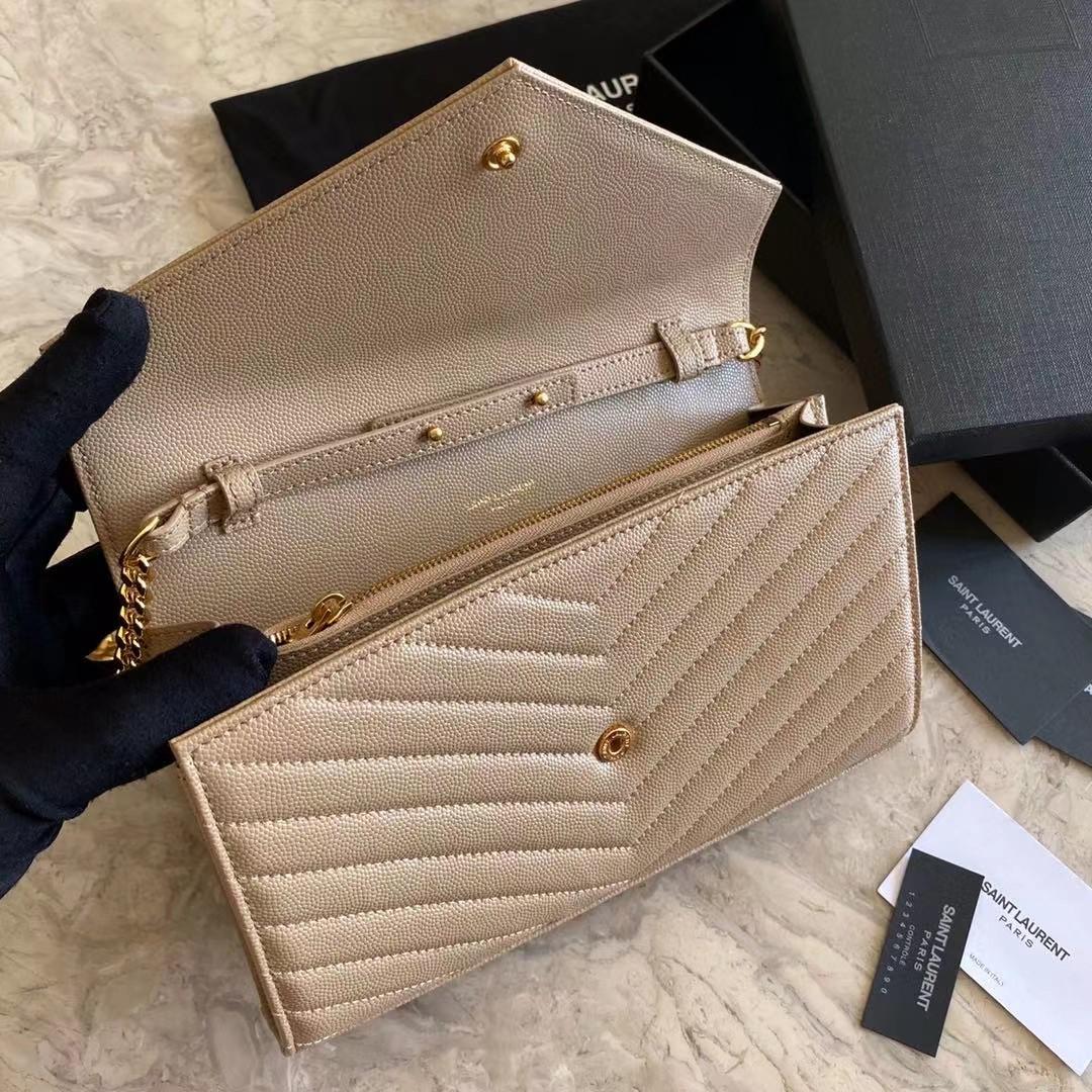 Saint Laurent Leather Shoulder Bag(22-14-4cm) - DopestKickz