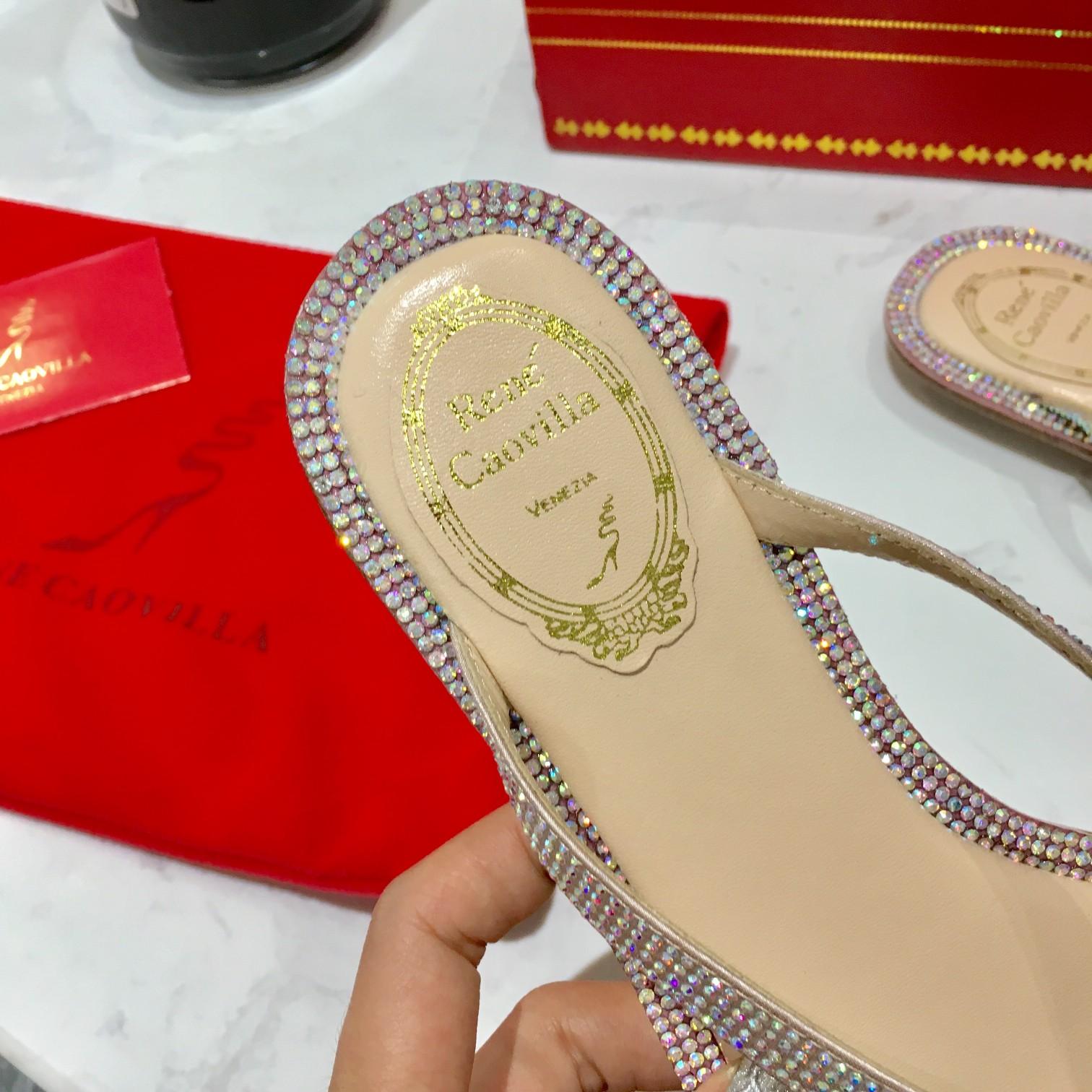 Rene Caovilla Diana Crystal Beige Flip-Flop 10 - DopestKickz