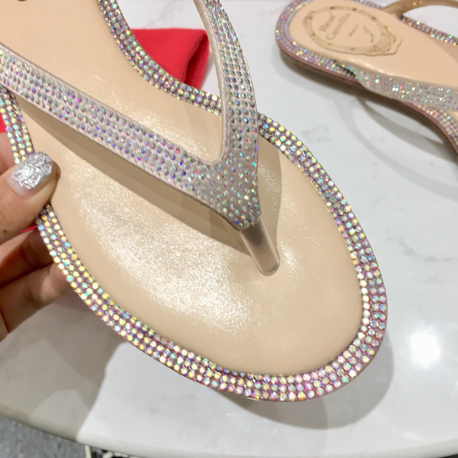 Rene Caovilla Diana Crystal Beige Flip-Flop 10 - DopestKickz