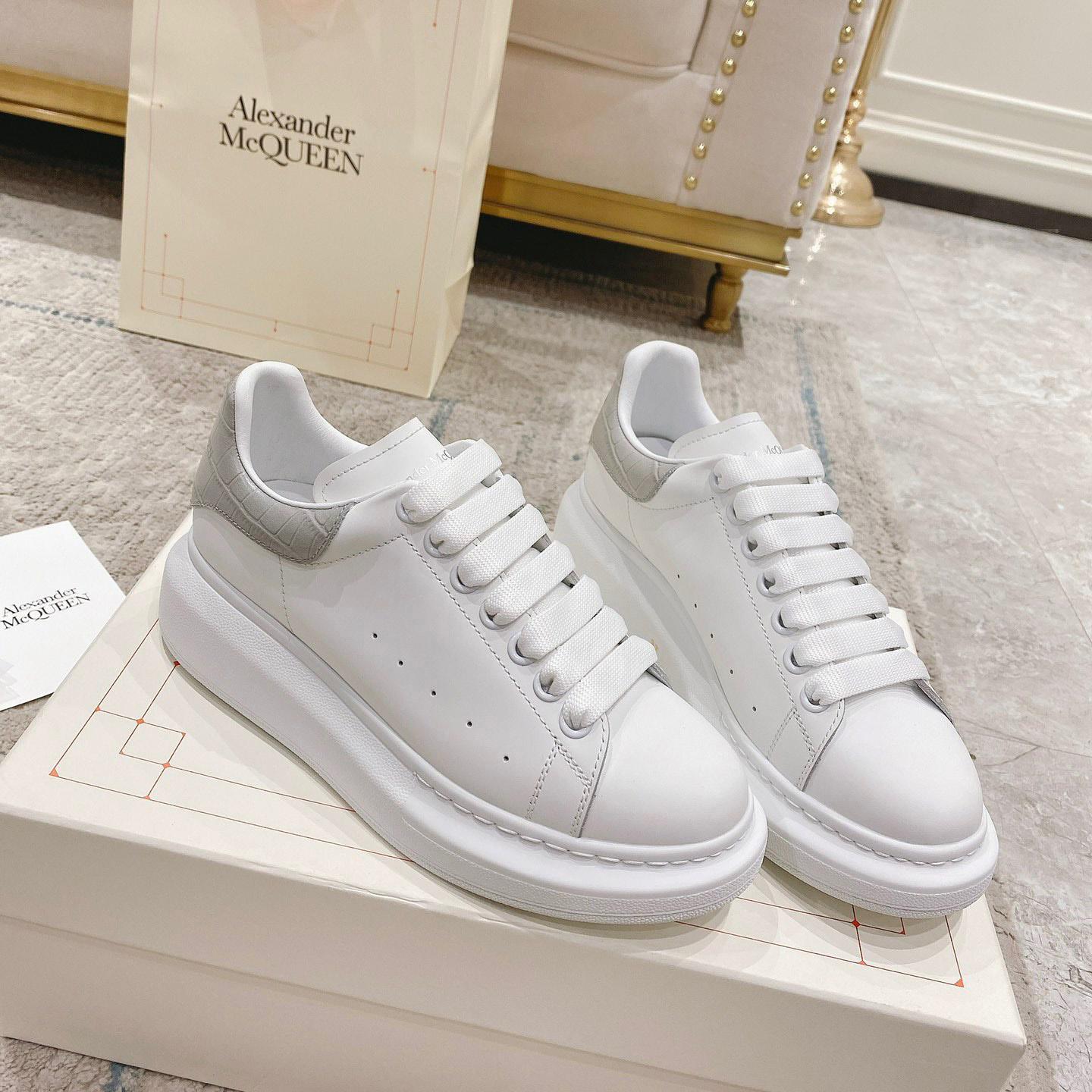 Alexander Mqueen Oversized Sneaker In White/Grey - DopestKickz