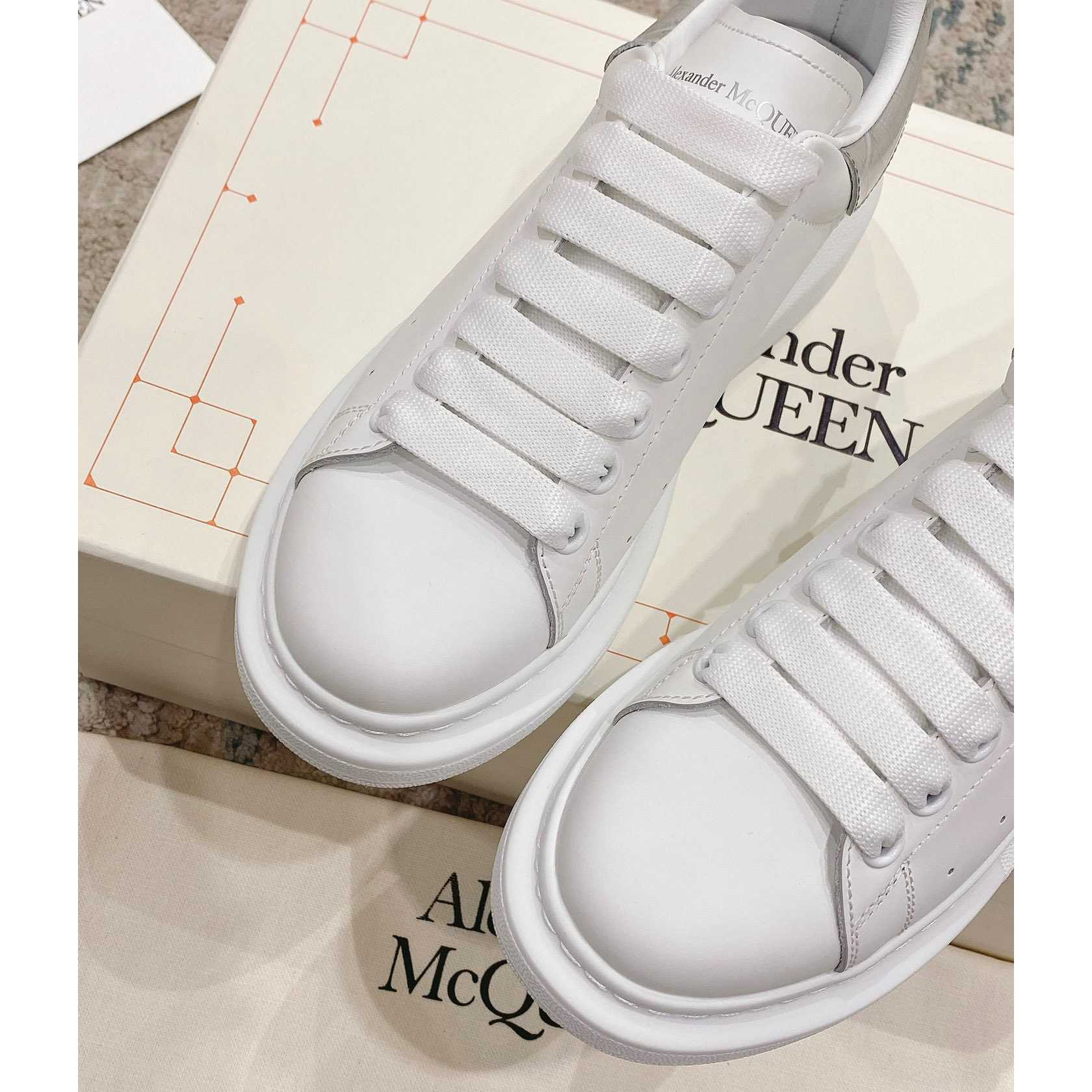 Alexander Mqueen Oversized Sneaker In White/Grey - DopestKickz