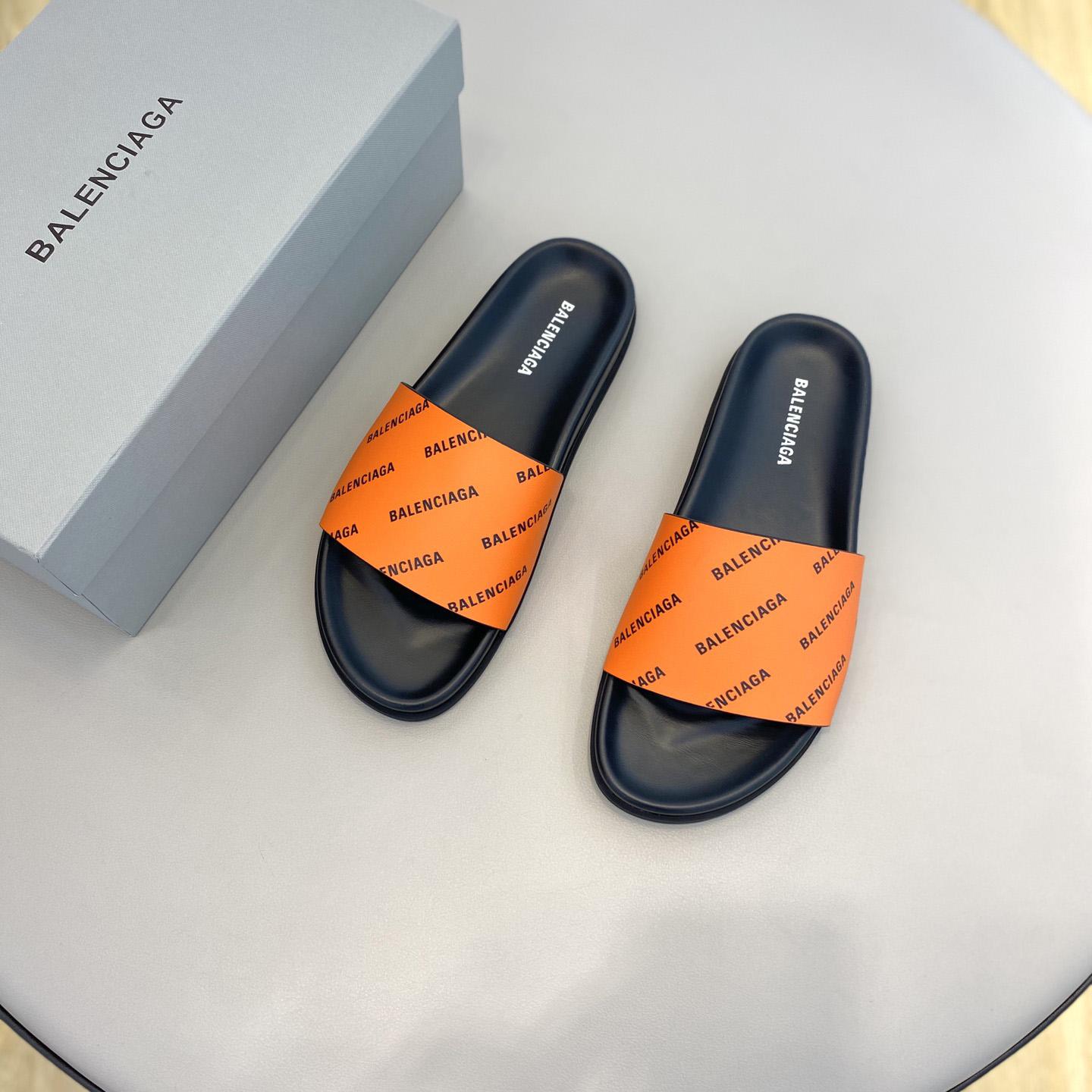 Balenciaga Logo Slide Sandal  - DopestKickz