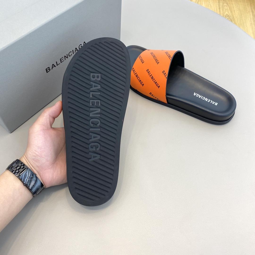 Balenciaga Logo Slide Sandal  - DopestKickz