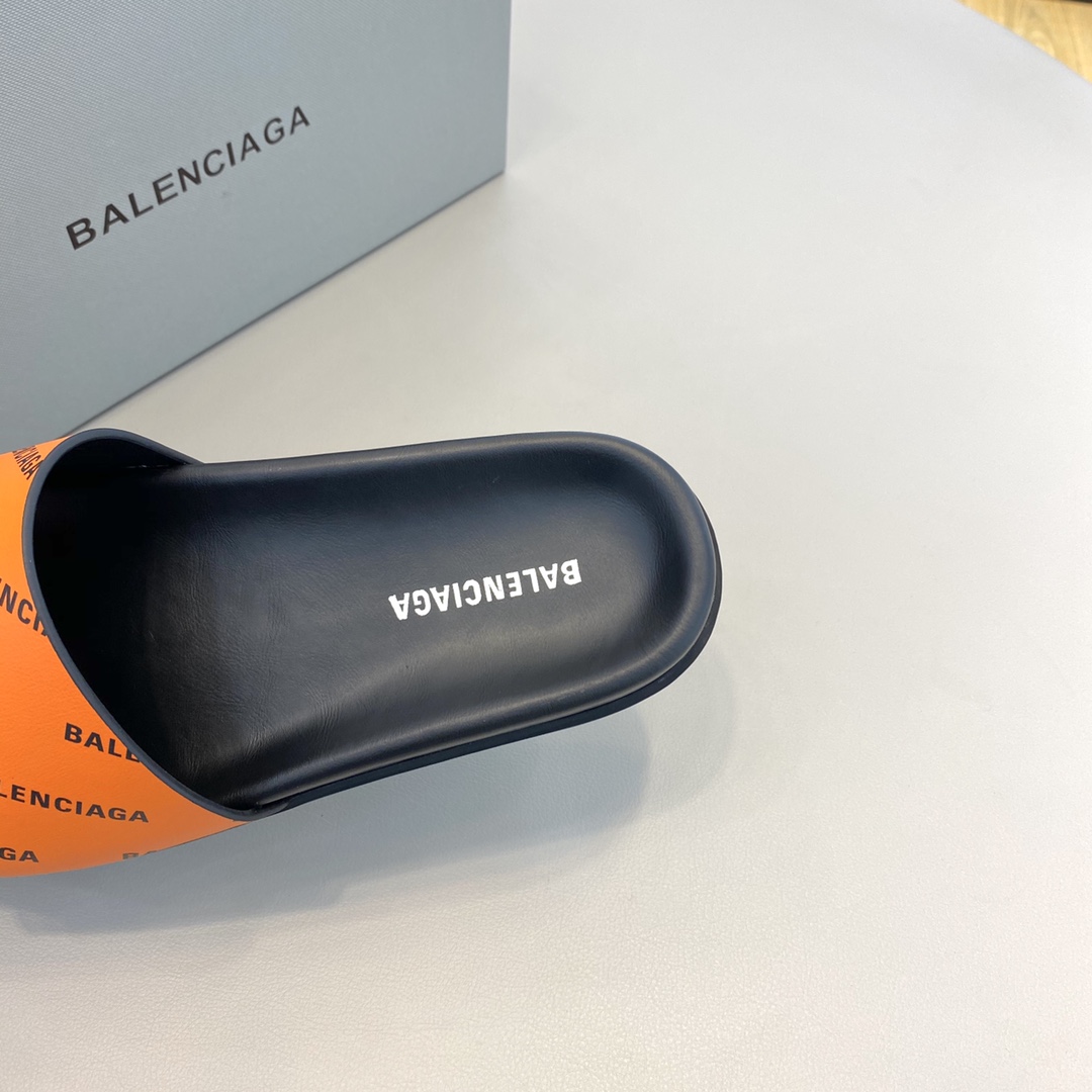 Balenciaga Logo Slide Sandal  - DopestKickz