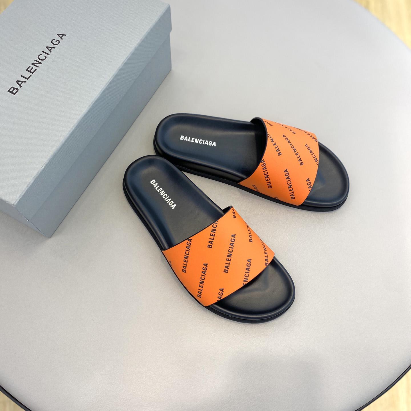Balenciaga Logo Slide Sandal  - DopestKickz