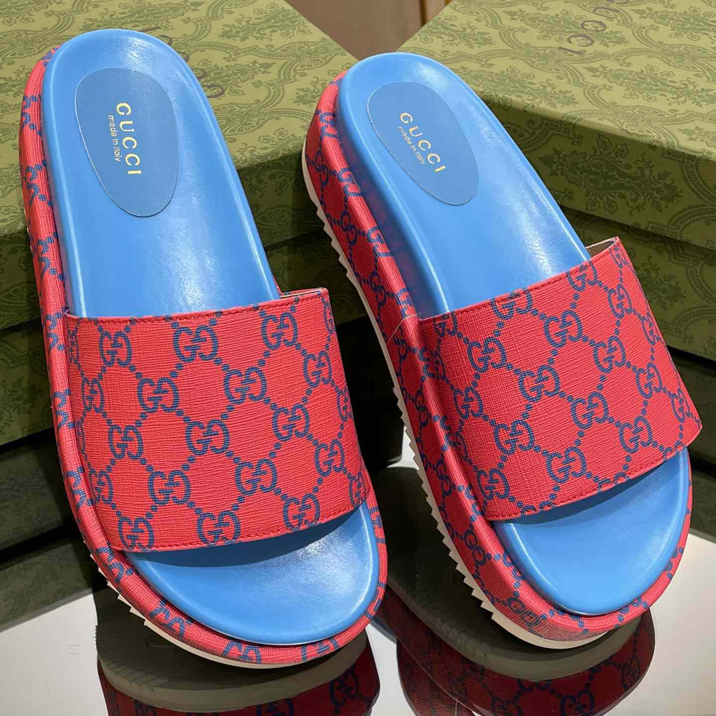 Gucci Women's Platform Slide Sandal - DopestKickz