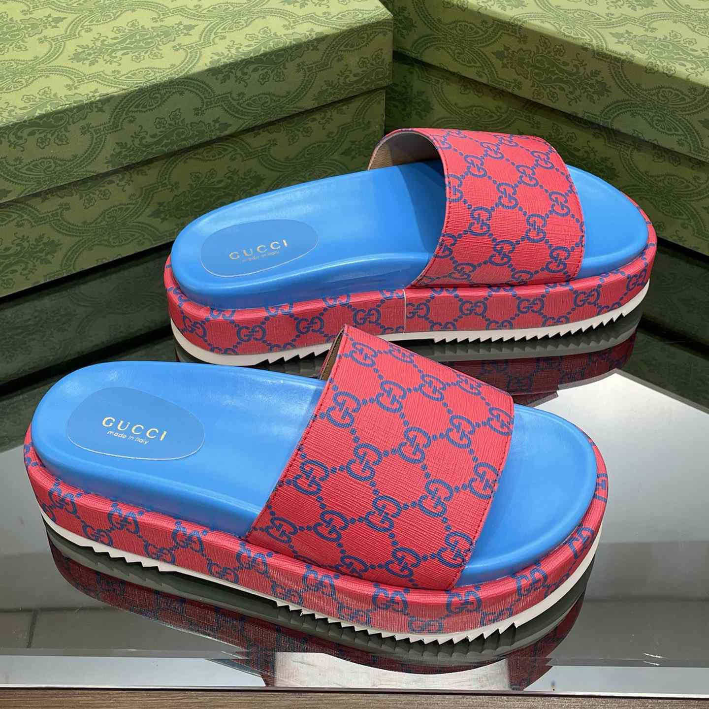 Gucci Women's Platform Slide Sandal - DopestKickz