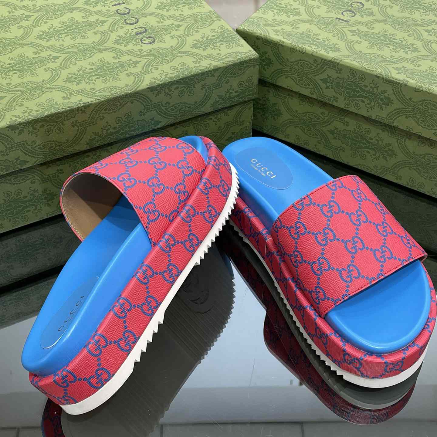 Gucci Women's Platform Slide Sandal - DopestKickz