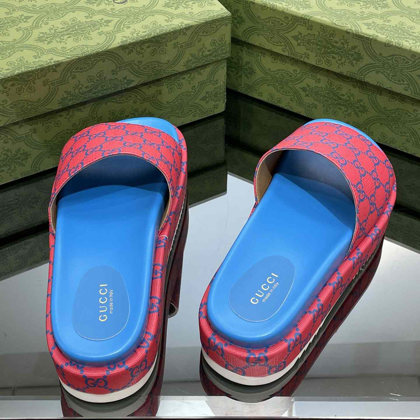 Gucci Women's Platform Slide Sandal - DopestKickz