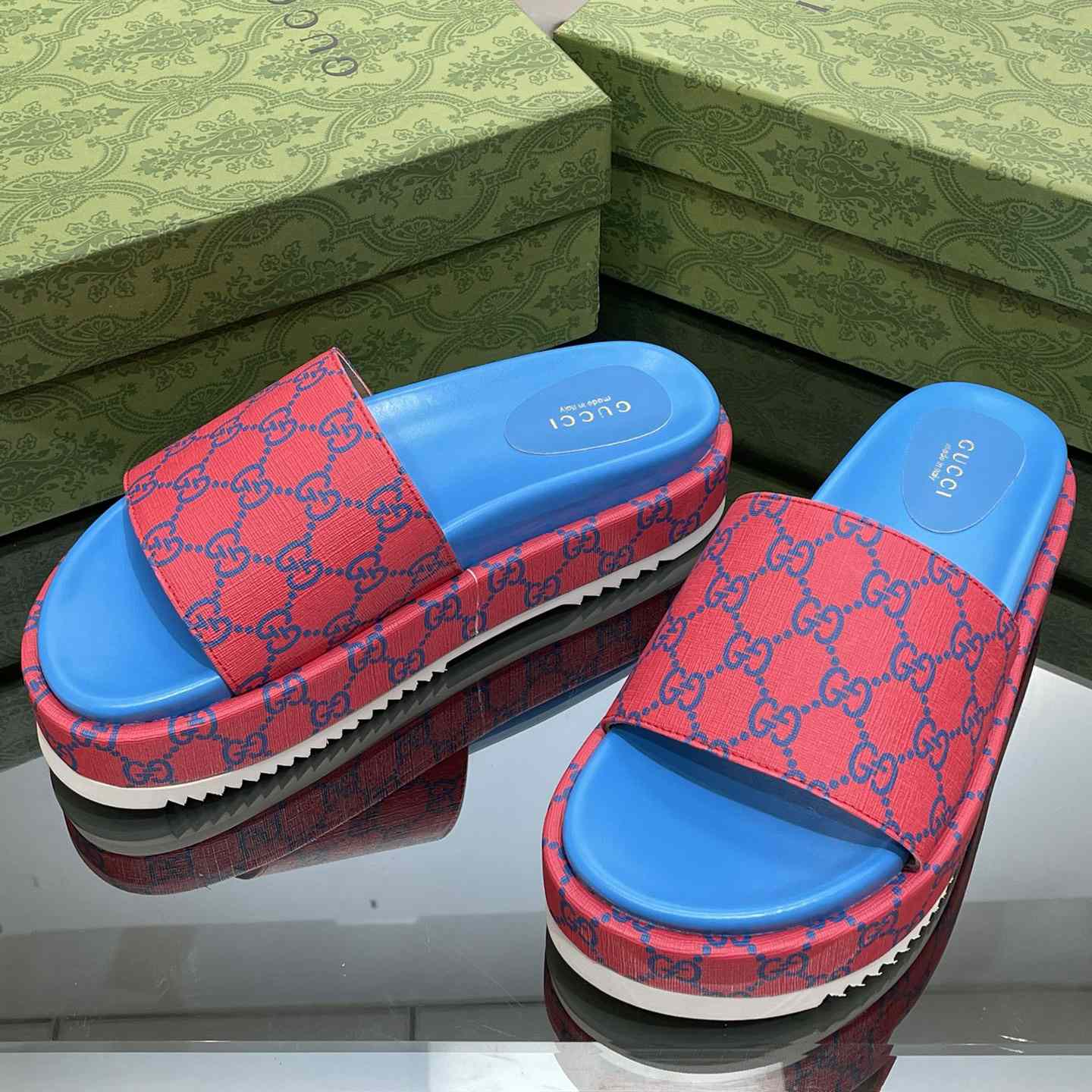 Gucci Women's Platform Slide Sandal - DopestKickz