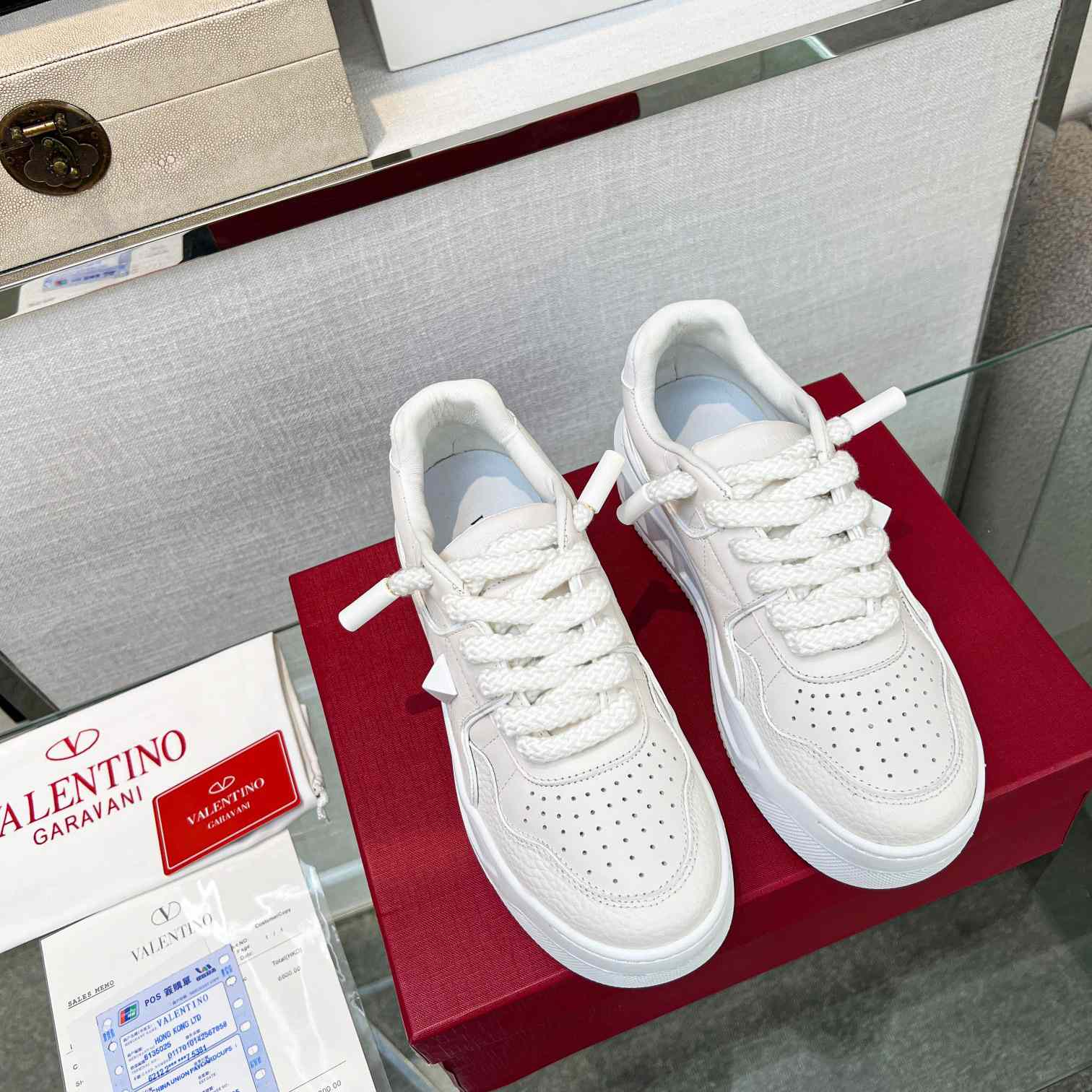 Valenti One Stud XL Nappa Leather Low-Top Sneaker - DopestKickz